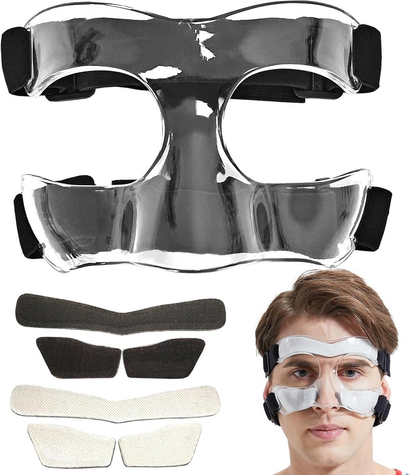 LENASETH Nose Guard for Broken Nose Adjustable Basketball Baseball Softball Face Guards Face Shield Masks for Adults and Teenagers Sports Training Nose Guard Protects Nose and Face from Injury - Image 1